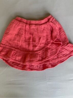 jumping beans Coral Pink Cotton Gauze Ruffle Skirt